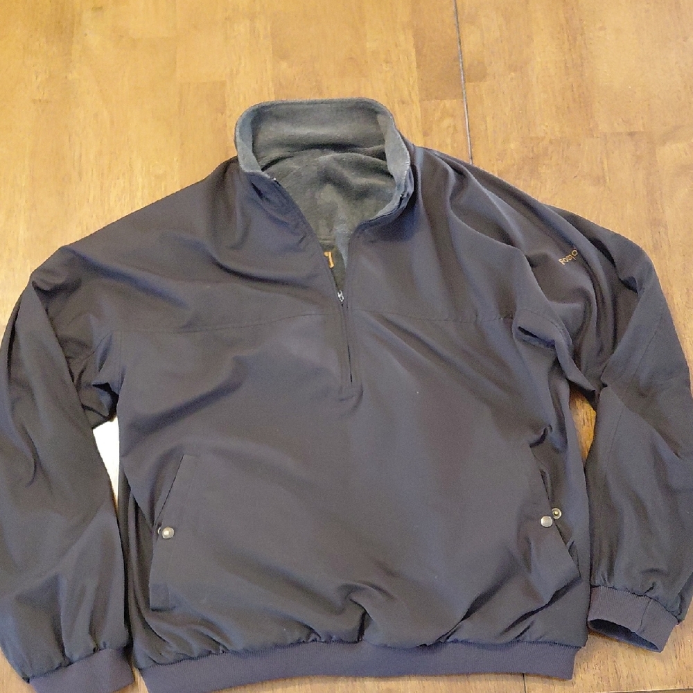 Vintage Revo Men's Black Half-Zip Windbreaker Pullover